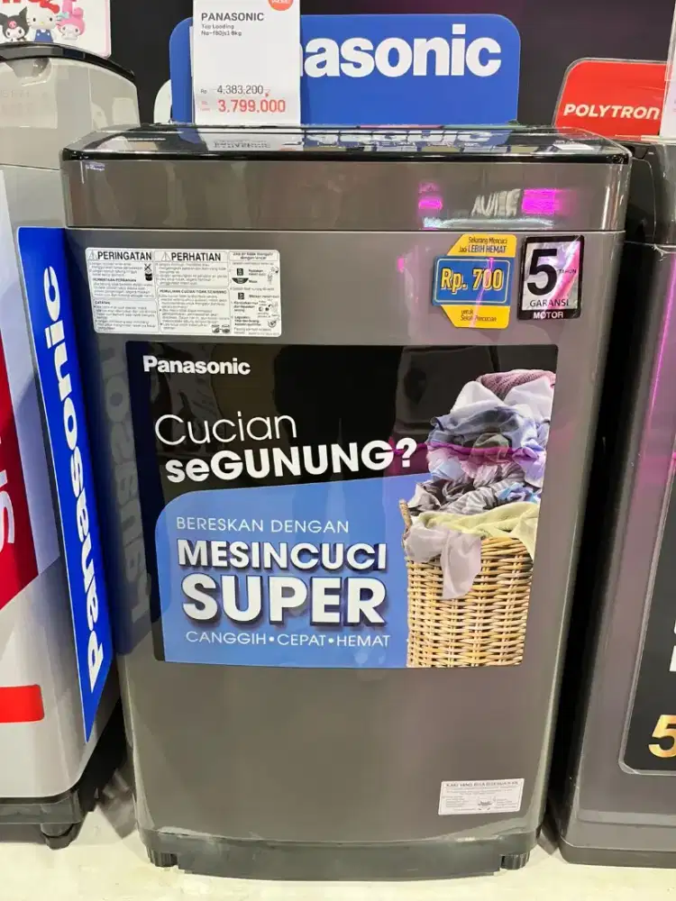 Promo Panasonic Top Loading Na-f80js1 8Kg Bisa Dicicil