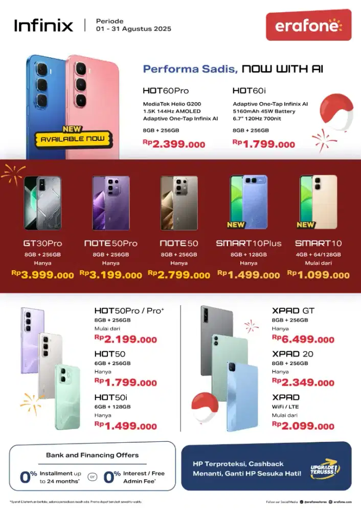 CASH/COD/KREDIT Infinix Tanpa DP Gratis 1× Cicilan