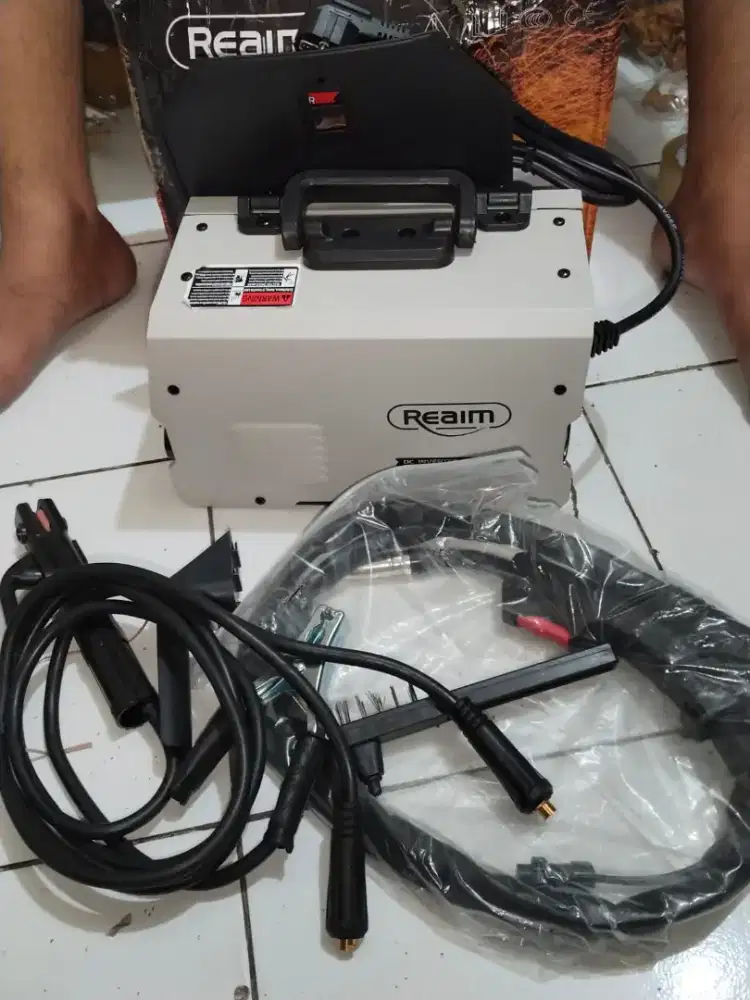 Mesin las mig-200 REAIM 2.in.1 (mma+mig) 1.set lengkap BARU