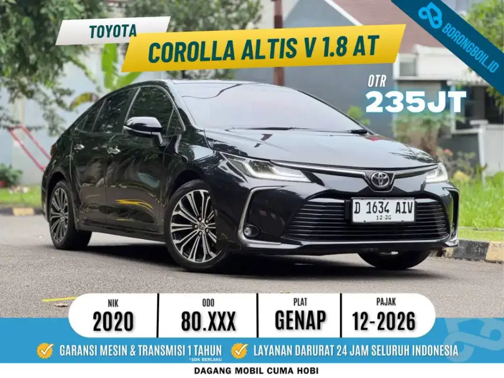 Toyota Altis 1.8 V A/T Matic 2020 Hitam