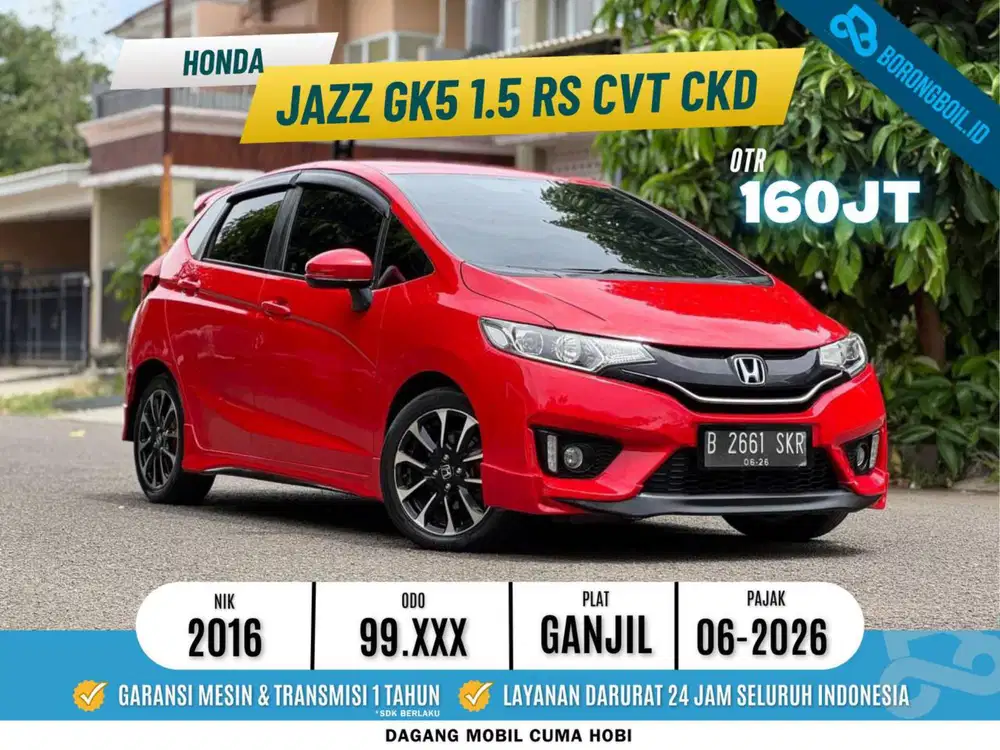 JAZZ GK5 1.5 RS CVT CKD 2016 MERAH