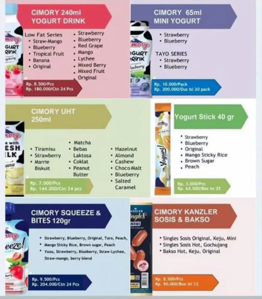 Cimory yoghurt stick