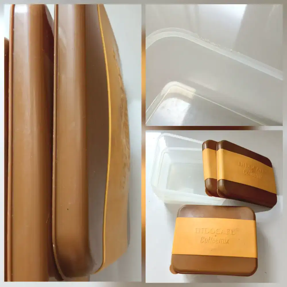 Kotak box makan plastik tebal paket 3 box, bekas