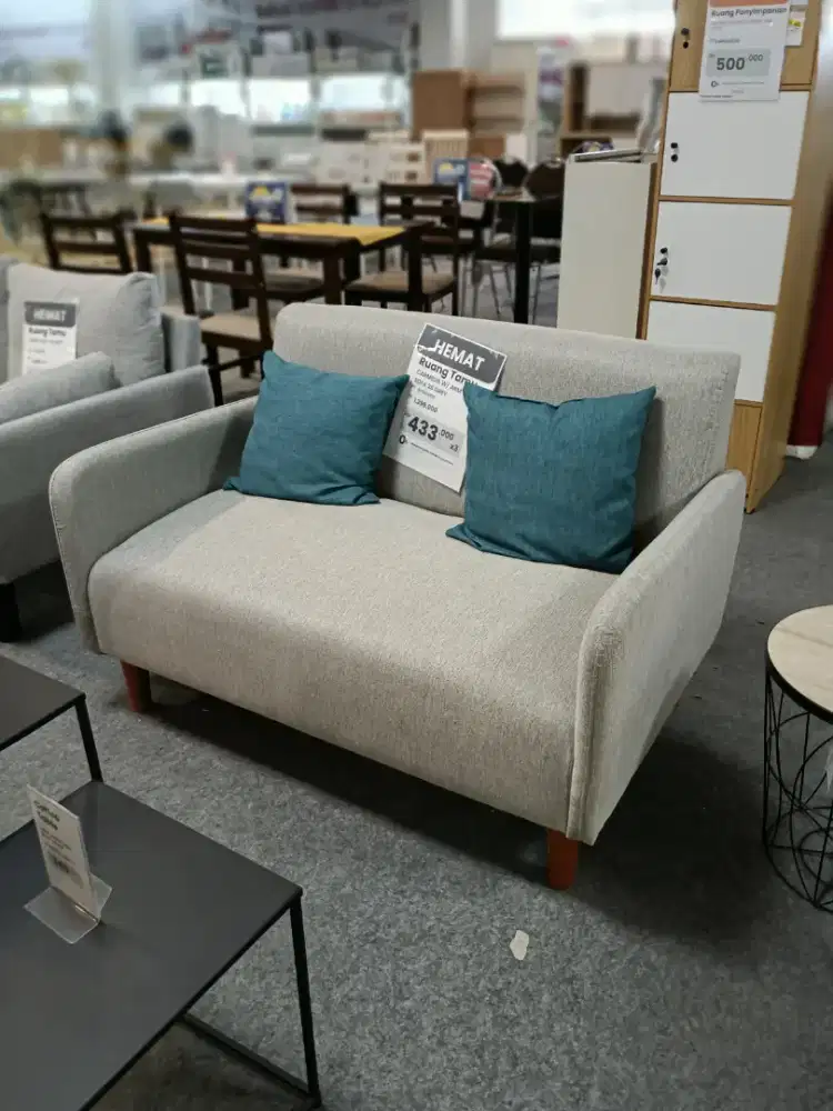 Obral sofa murah dua Seater fabric
