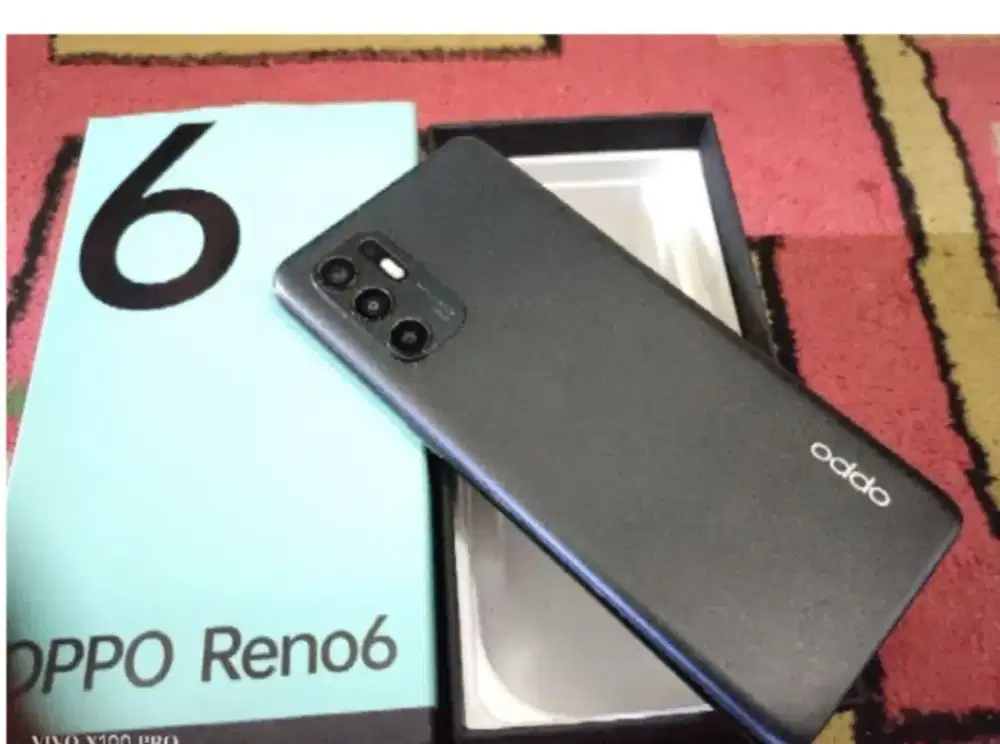 Murah hp oppo Reno 6 8/128 lkp, bs TT