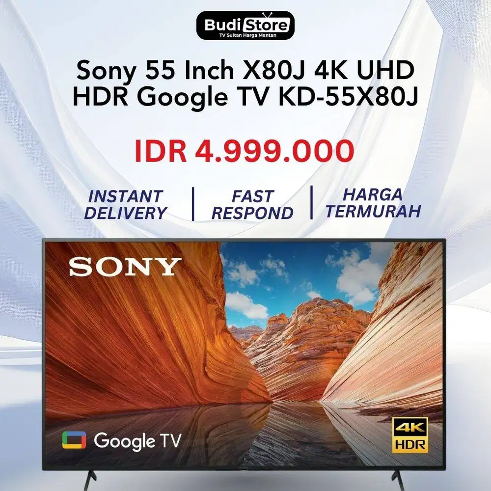 Sony 55 Inch X80J 4K UHD HDR Google TV KD-55X80J