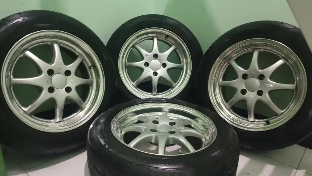 Jual velg plus ban ori japan Bridgestone ts 15x6,5 35