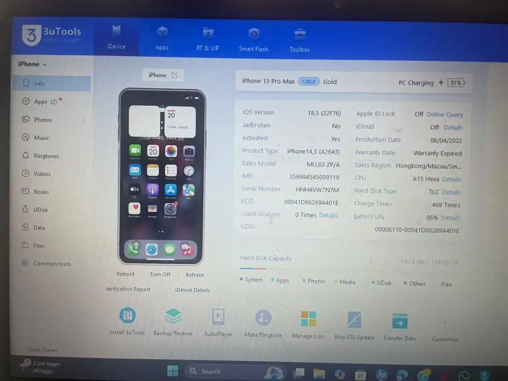 iPhone 13 PRO MAX 128gb Gold Nego