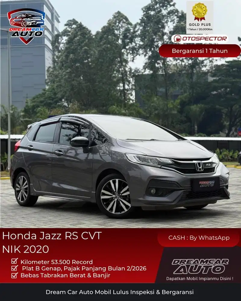 [ TGN Pertama ] Honda Jazz RS 2020 GK5 Abu