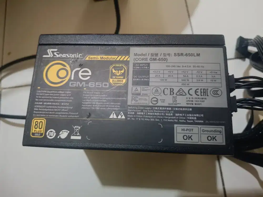 Psu power supply seasonic gm650 semi modular
