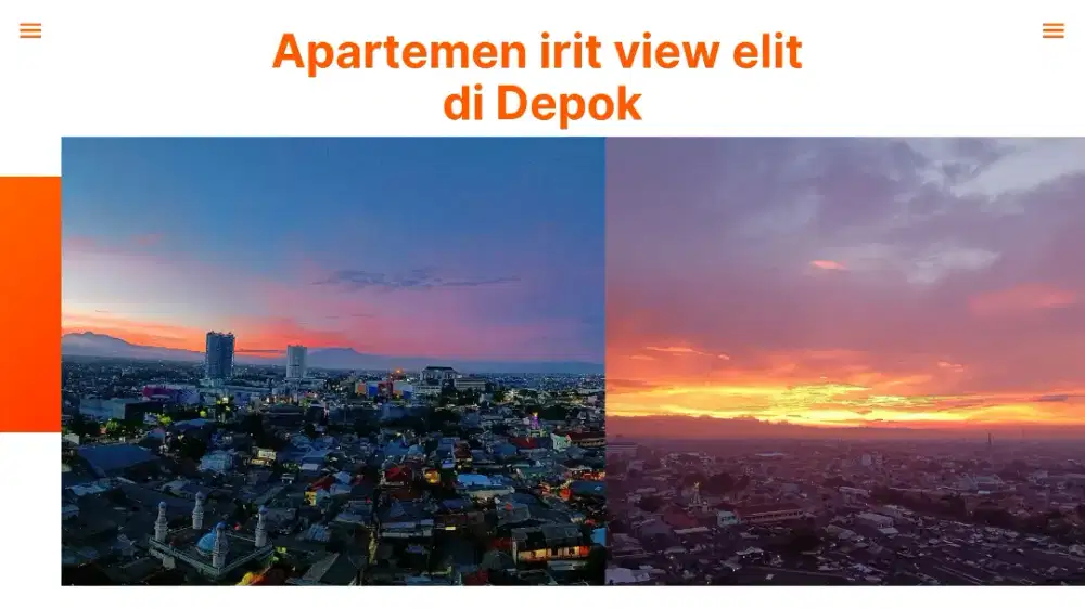 Disewakan unit studio Margonda Residence 3 bersih & nyaman view gunung