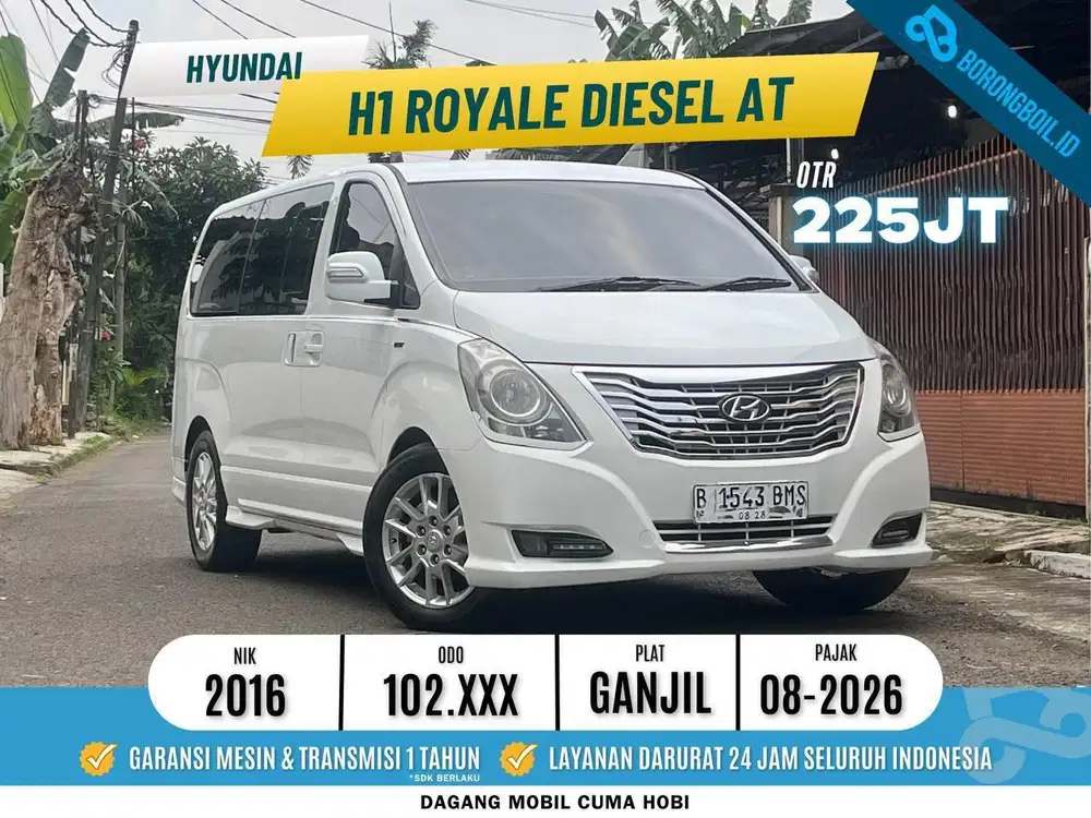 HYUNDAI H1 ROYALE DIESEL MATIC 2016 PUTIH ISTIMEWA SIAP PAKAI PAJAK ON