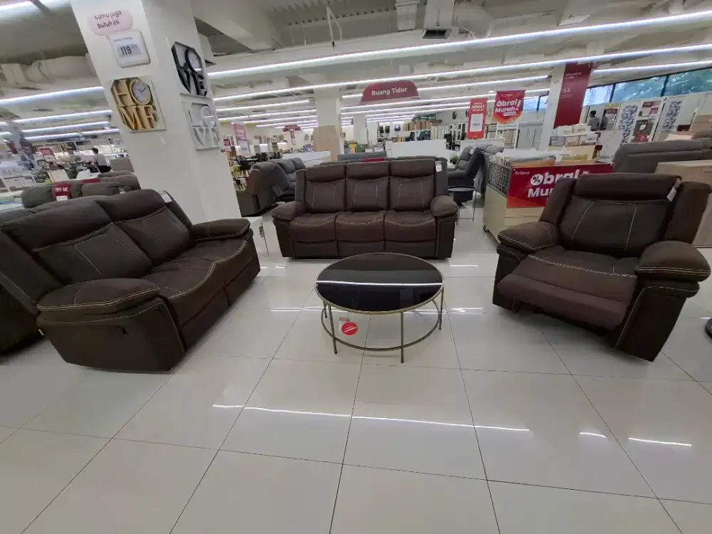 Sofa Recliner Set Winchester Cokelat