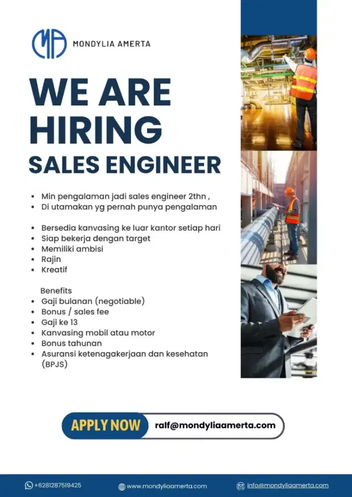 Dibutuhkan Sales Engineer