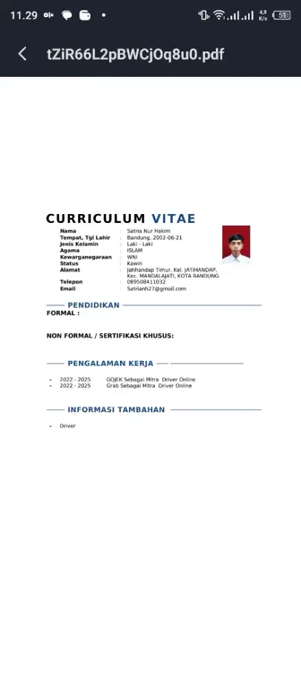 Mencari Pekerjaan Driver