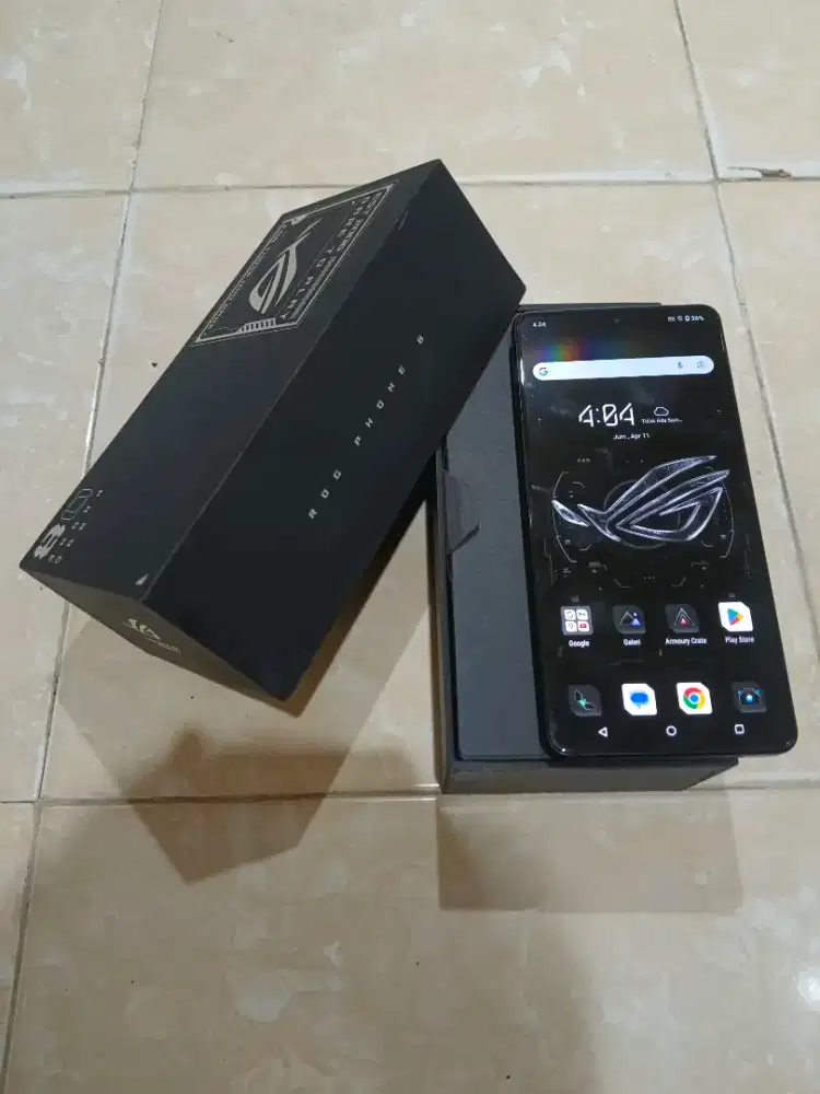 Asus rog 8 12/256 resmi grey 2bulan pake like new fullset ori