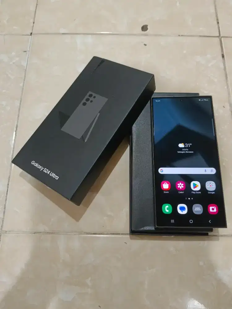 Samsung s24 ultra 5G 12/512 ex resmi black mulus fullset ori