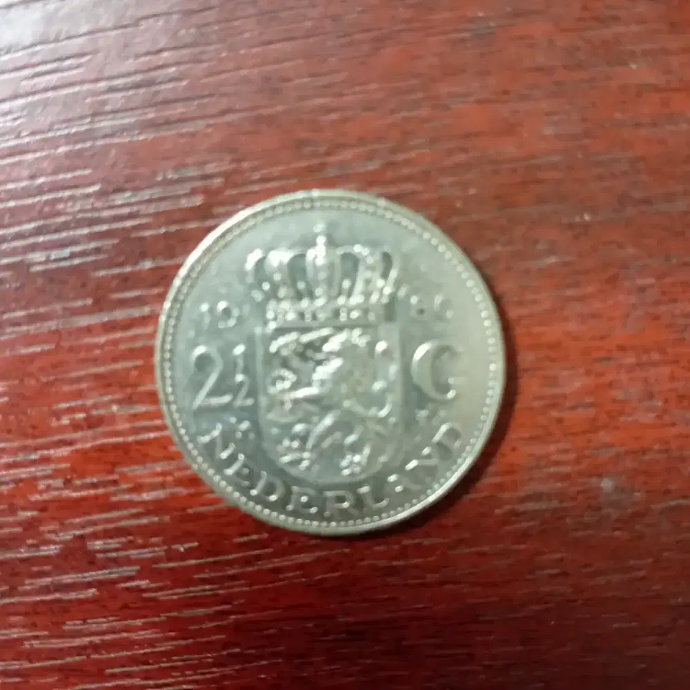 Koin antik Netherlands. 15 cent. 1952.