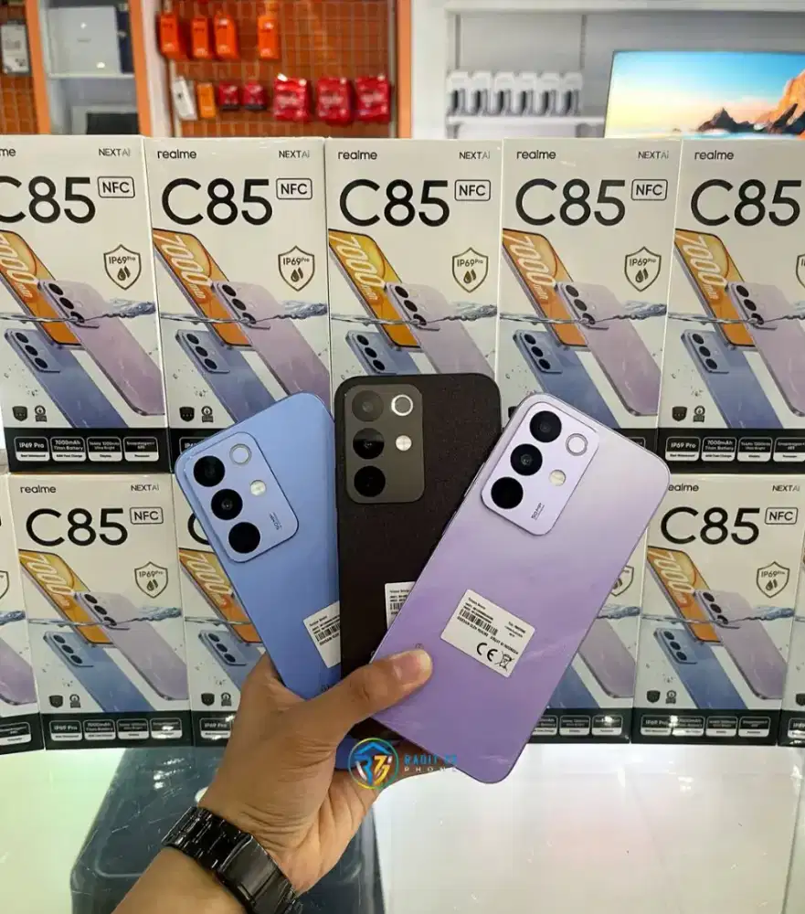 BARU REALME C85 NFC BATERAI 7000.TAHAN AIR 6 METER DAN SELAMA 60HARI