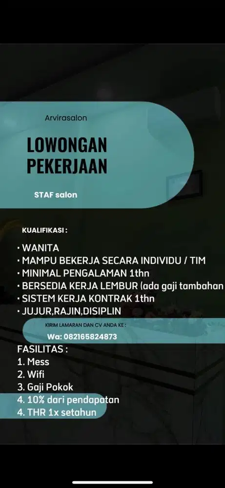 Loker salon ARVIRA SALON