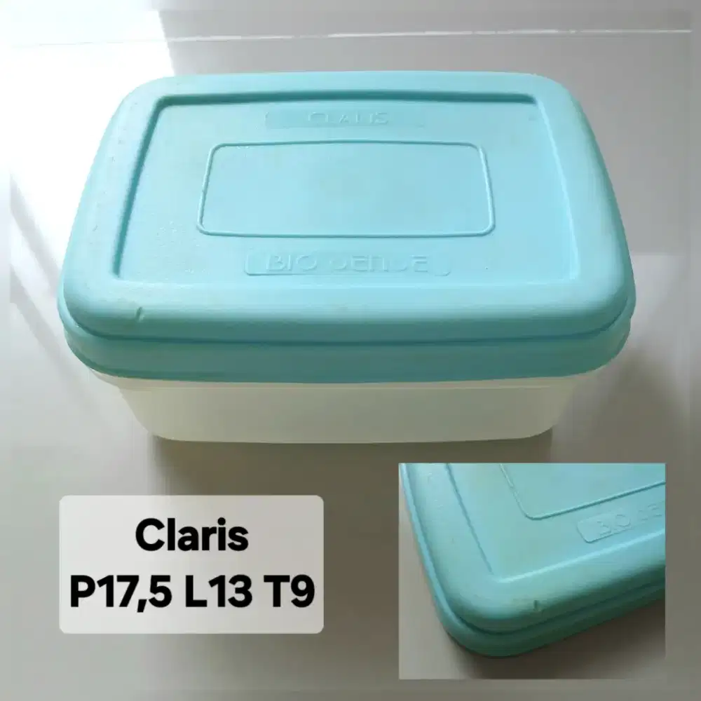Kotak box wadah plastik Claris Bio Sense food grade 1,2L serbaguna