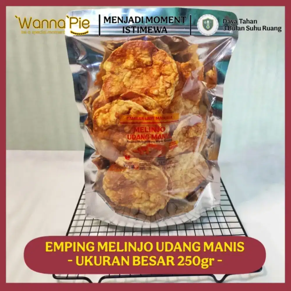 Camilan Laut Madura Emping Melinjo Udang Manis Gurih Renyah Siap Saji