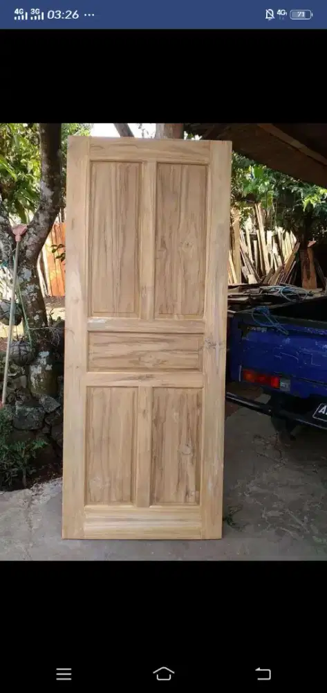 Jual daun pintu baham kayu mahoni dan jati