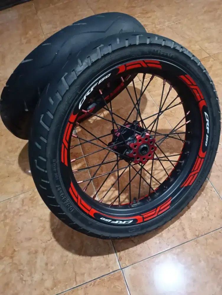 Roda depan belakang Supermoto crf 150 1 set