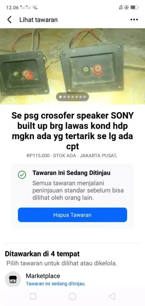 Se psg krosofer speaker asli Sony built up lawas kond hdp hrg murah sj