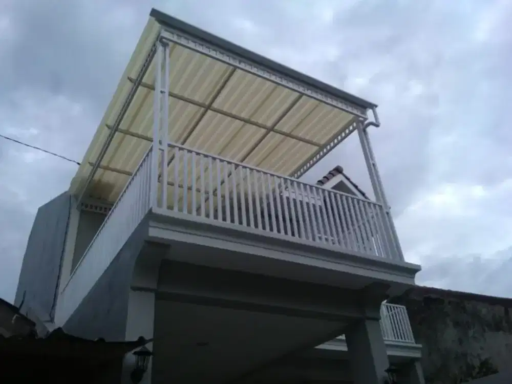 Kanopi balkon mezanine dak besi hollo galvanis berkualitas