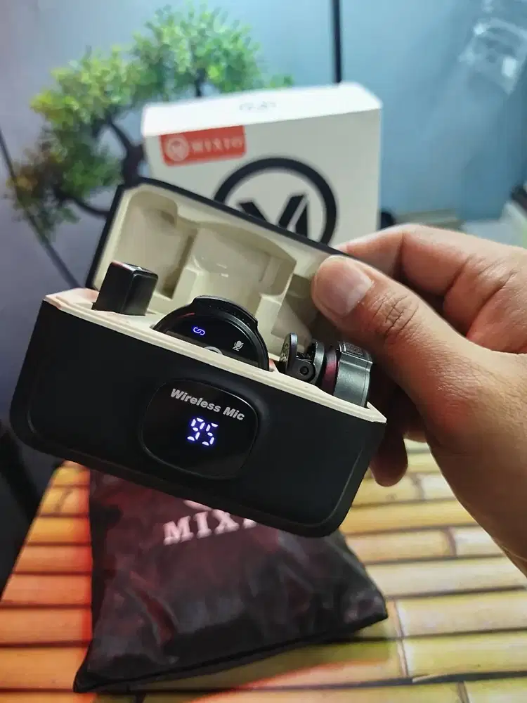 Microphone wireless untuk konten dan live streaming mixio T13