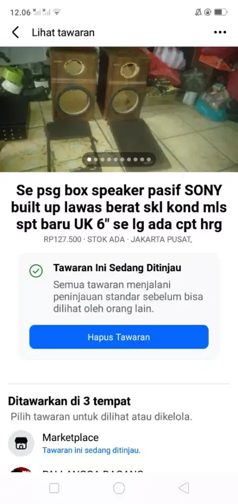 Se psg box speaker built up Sony UK 6  kond bgs spt baru murah sj cpt