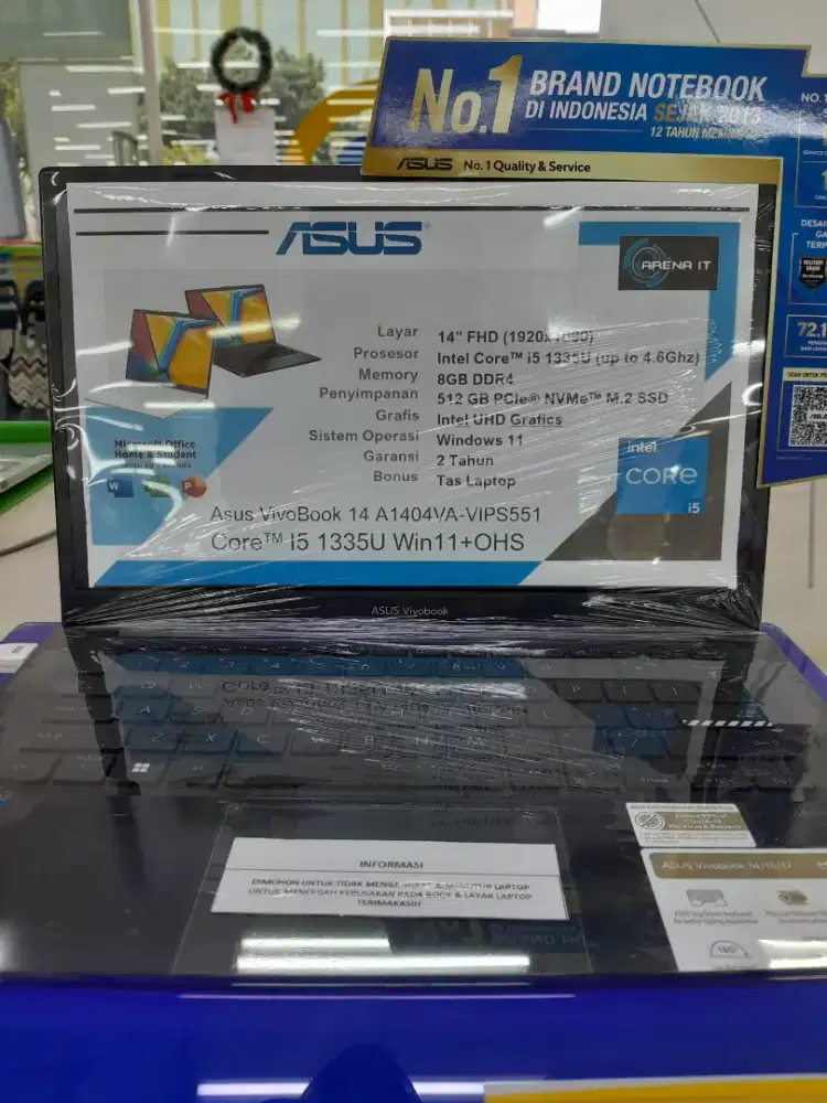 JUAL LAPTOP A1404VA-VIPS551M 8/512 / ACER / HP / LENOVO / ADVAN