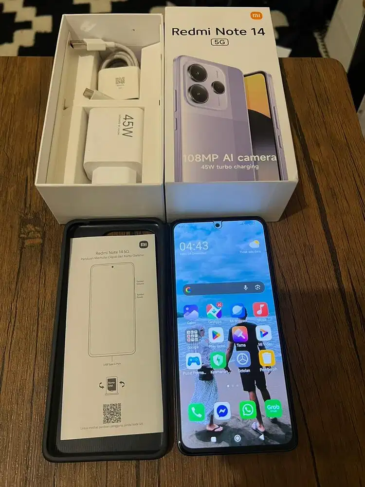 Redmi Note 14 5G 8/256gb Mulus like New no minus Fullset grs resmi