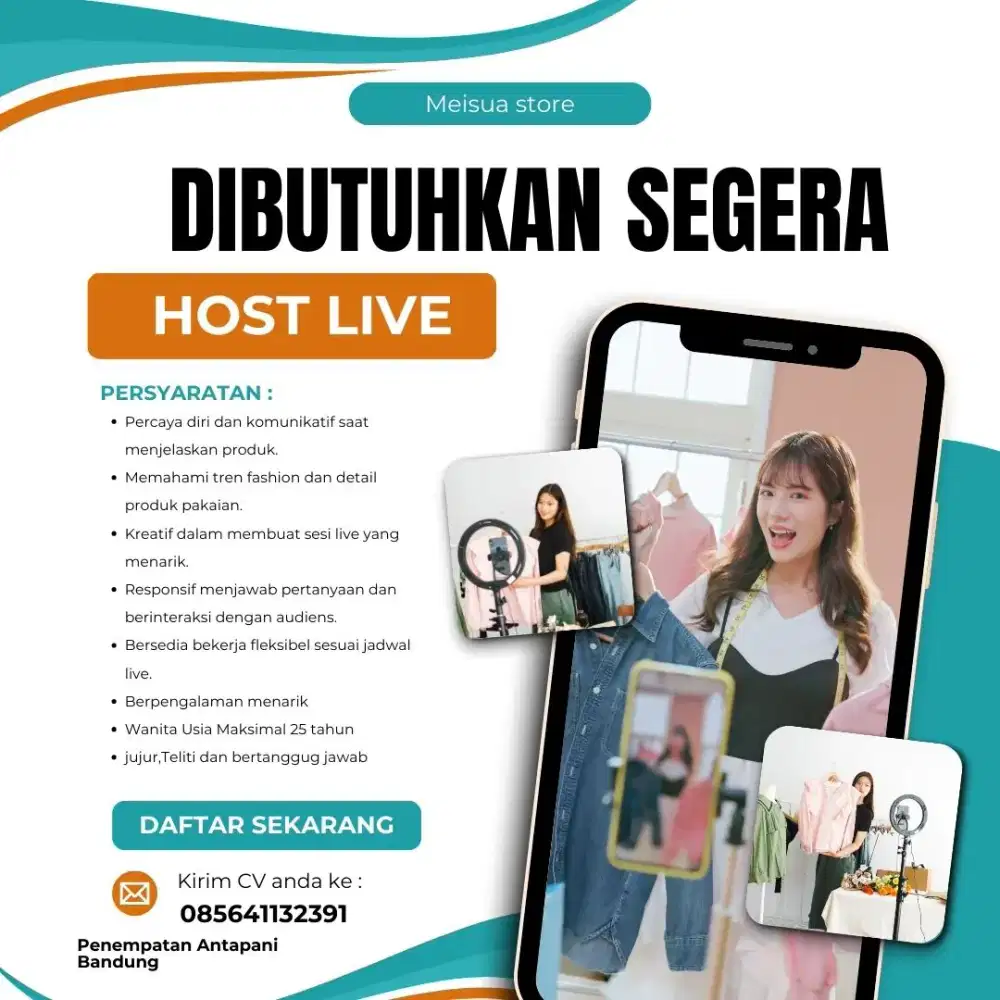 Dibutuhkan segera host live