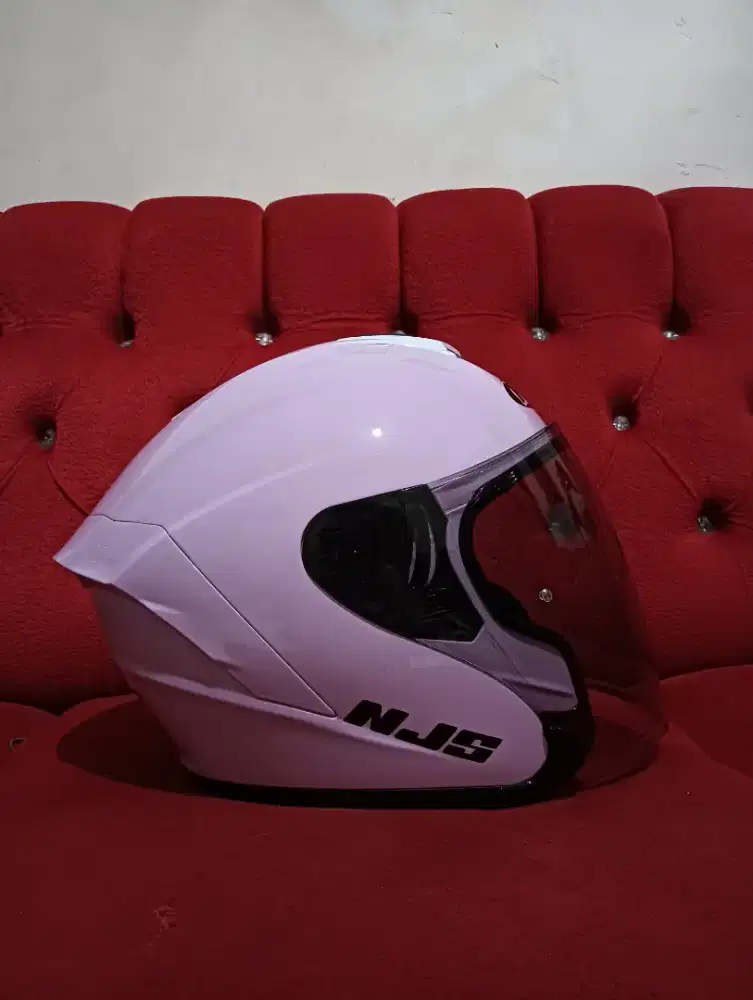 HELM NJS KAIROZ SOLID V1 HALF FACE WARNA MISTY LAVENDER SIZE XXL