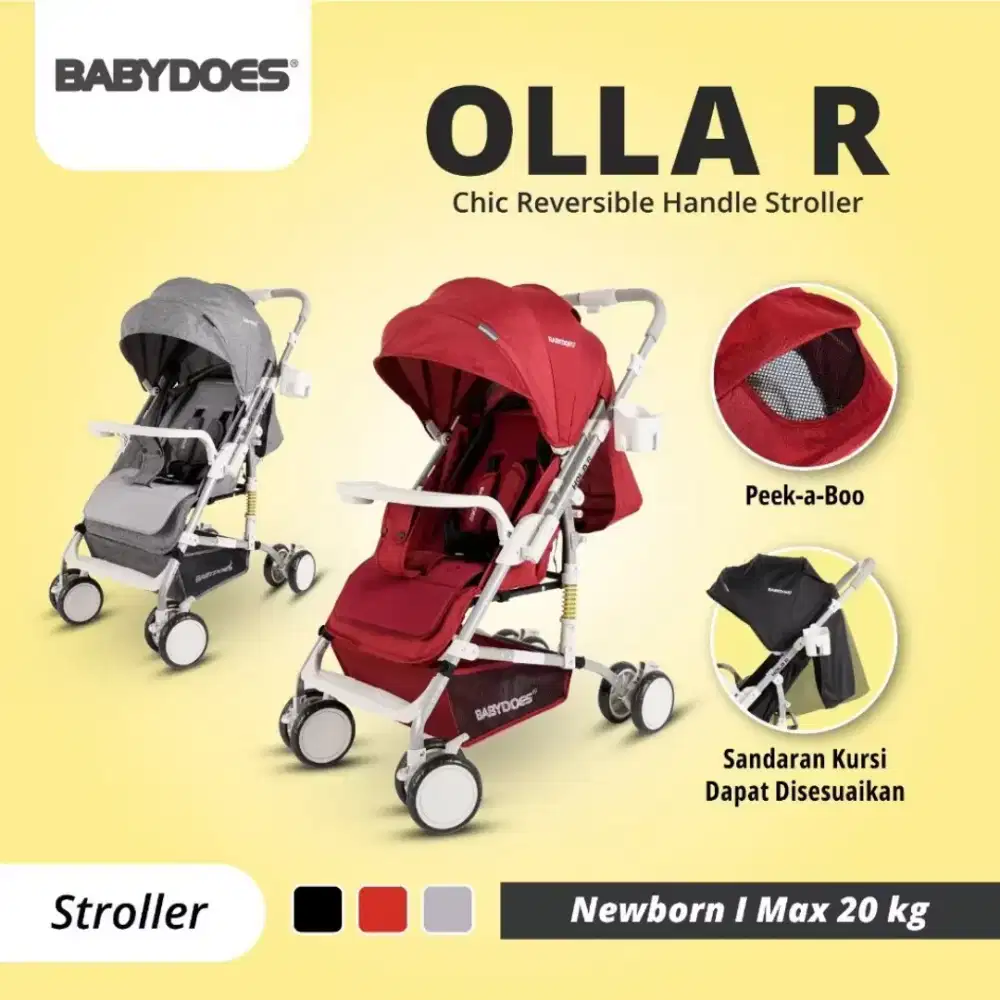 Stroller BABY DOES OLLA R warna Merah