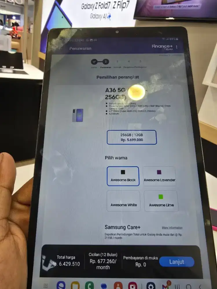 SAMSUNG A36 8/256 kredit bunga 0%