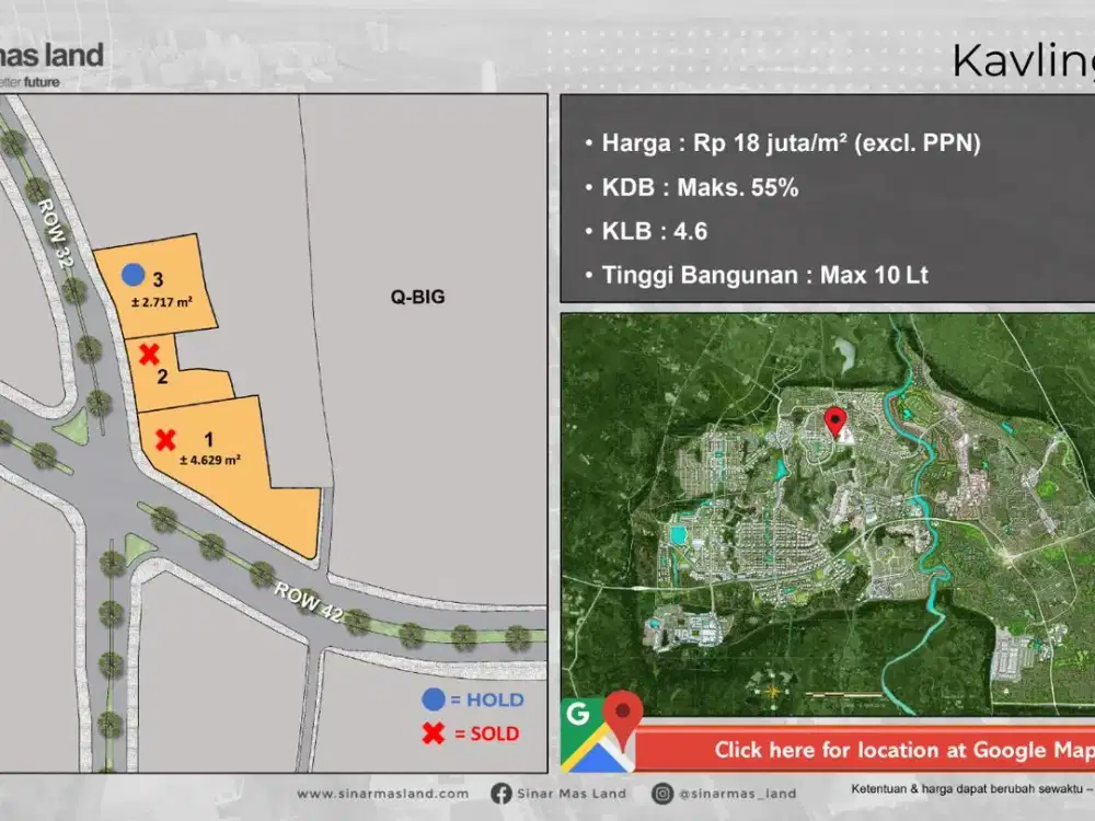 Kavling Siap Bangun di BSD Lingkungan Mewah & Eksklusif, Stock Terakhir!
