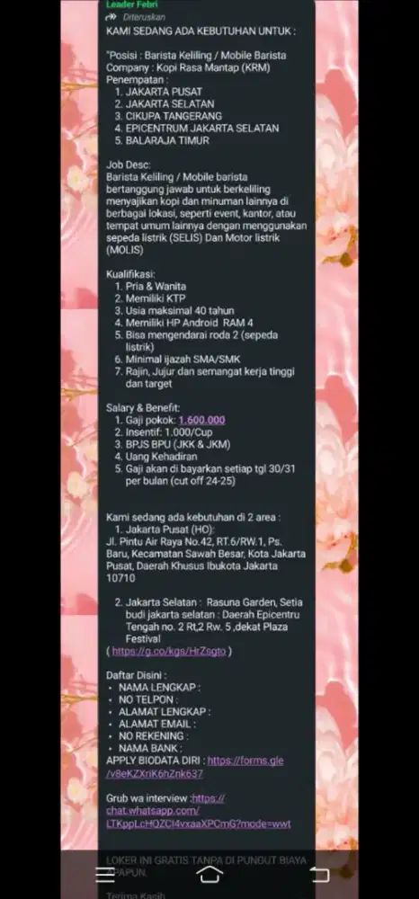 KRM ( kopi rasa mantap ) / barista keliling