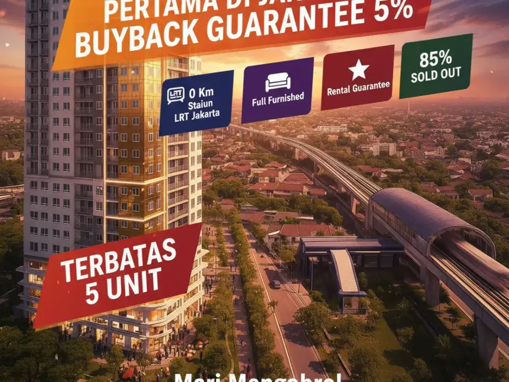 Dijual Cepat 2BR LRT Ciracas Jakarta Harga Perdana Paling Untung