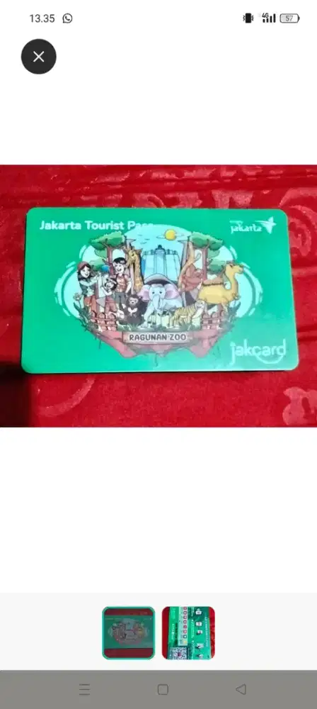Preloved kartu jackcard tourist pass/Jak lingko