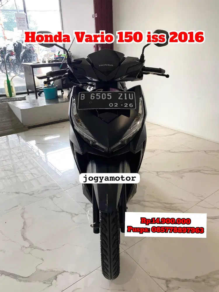 (B) honda vario 150 cc tahun 2016