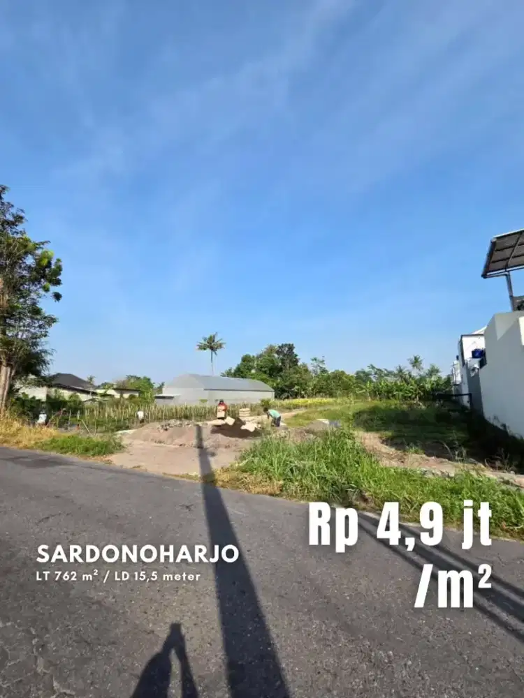 Dijual Tanah Tepi Jalan Aspal Lebar di Bulusari  Jalan Kaliurang Km 10