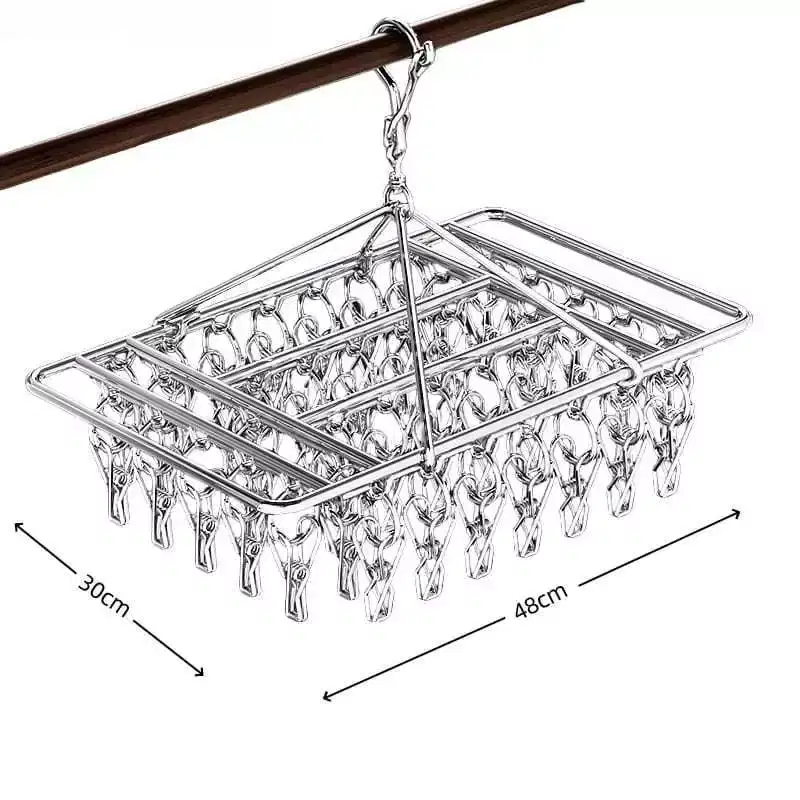 Gantungan Jepitan Jemuran Stainless Steel 40 Klip anti karat - Square
