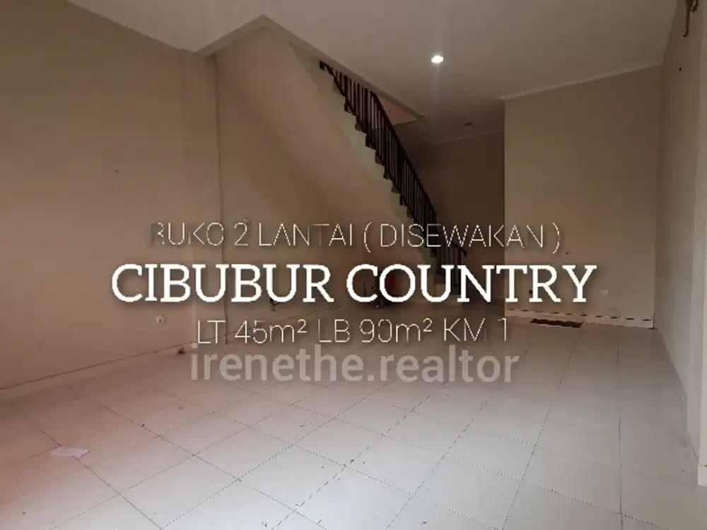 Disewakan Ruko 2 Lantai di Cibubur Country
