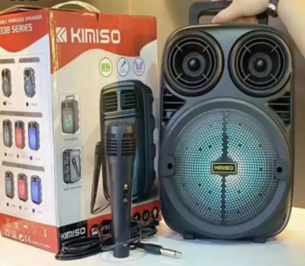 SPEAKER BLUETOOTH KARAOKE KIMISO K338 SUPER BASS BONUS MIC KARAOKE