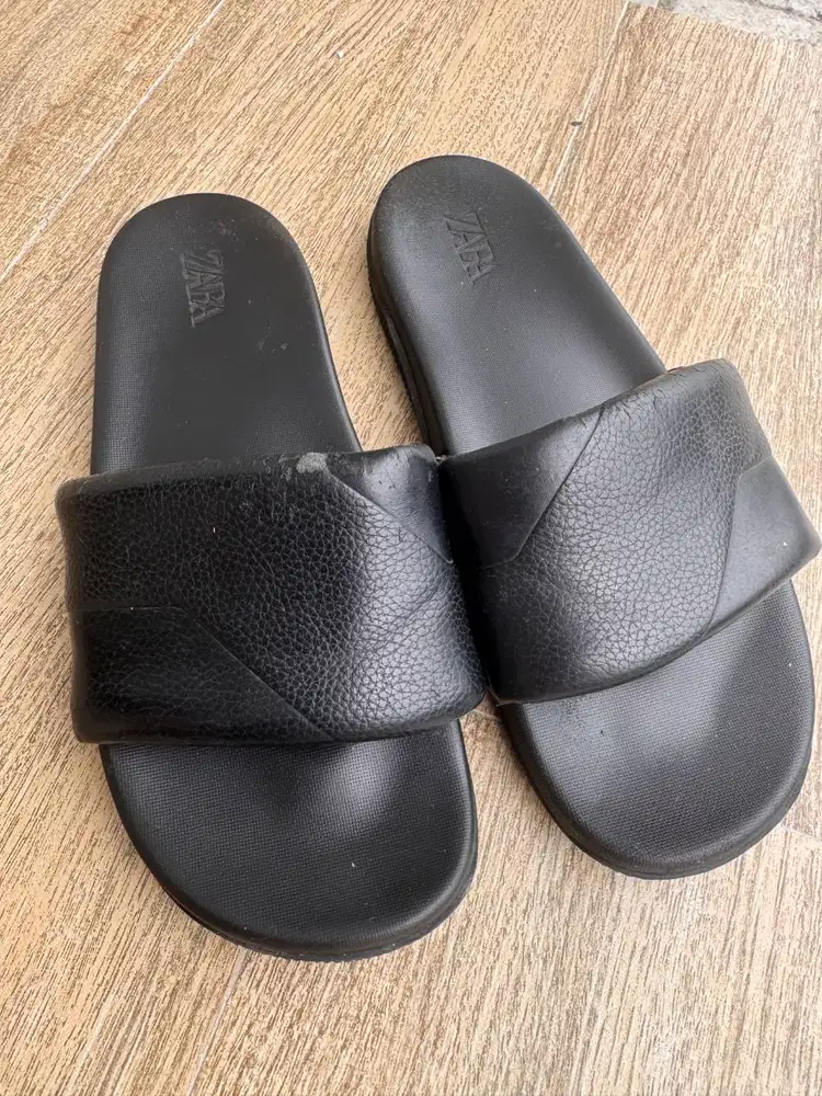 Sandal Zara Original Hitam Black Size 41 / 255-265mm Preloved Pribadi