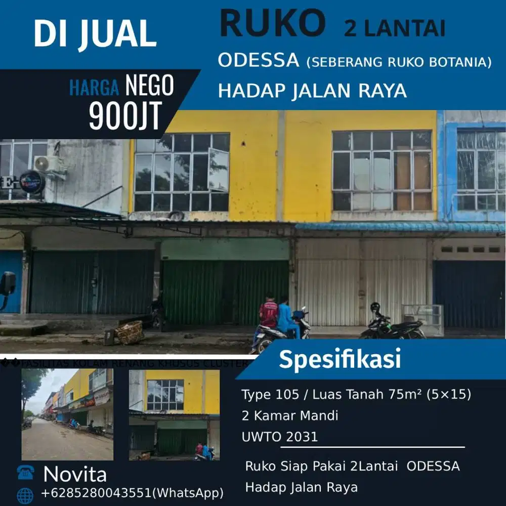 Ruko Siap Pakai 2Lantai  ODESSA