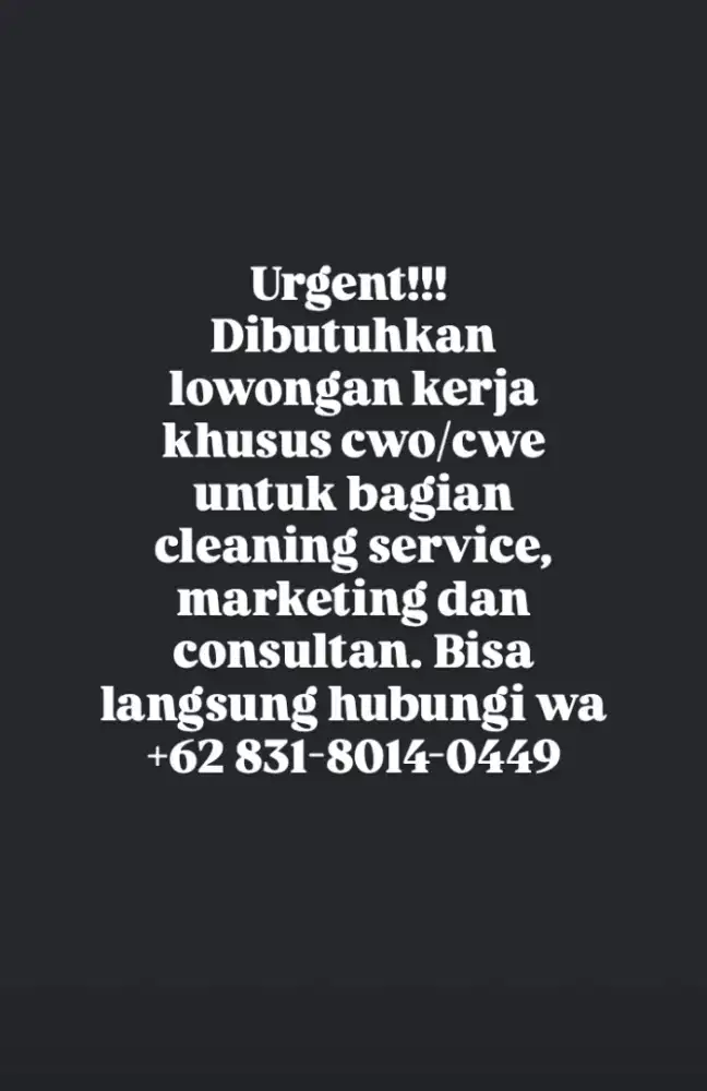 Lowongan pekerjaan Jakarta